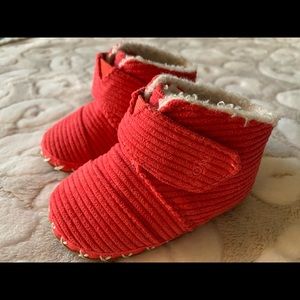 Toms Baby Red Corduroy Shoes - Brand New/Never Worn